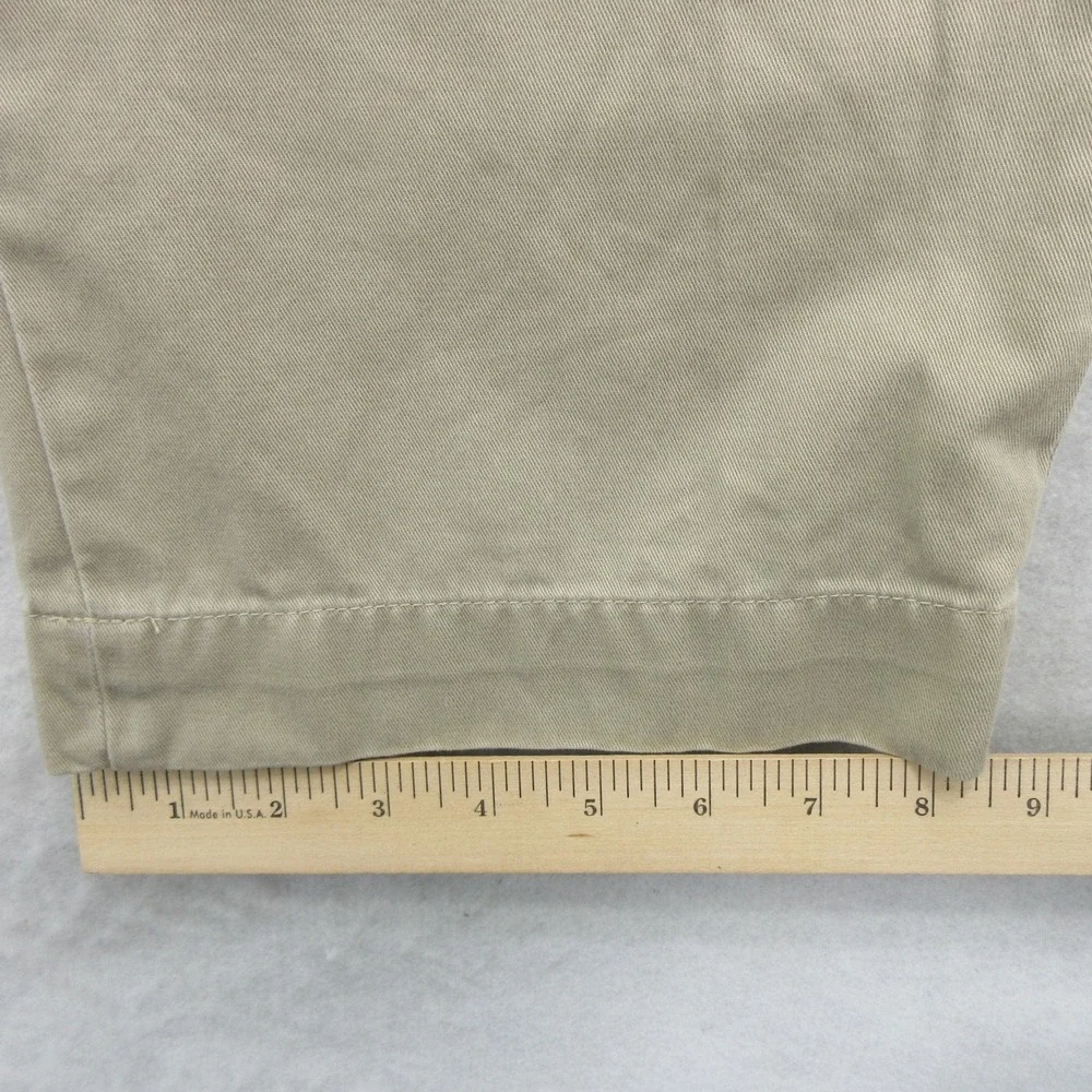 Polo Ralph Lauren Mens Prospect Chino Pants 37x32 Beige Pleated Cuffed